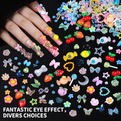 Fandamei colorful resin floral charms detailed view for tropical accents