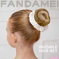 FANDAMEI contents laid out showing donuts nets pins elastics for quick styling