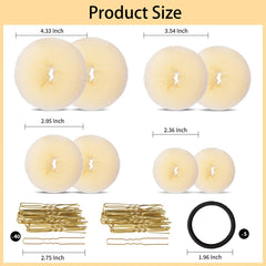 Fandamei donut sizes arranged to compare extra-large to small for size choice