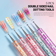Fandamei dotting tools detail showing dual-tip sizes for consistent dots