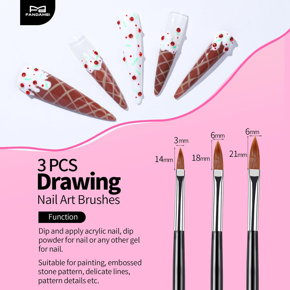 FANDAMEI dotting tools with metal tips for precise dot sizes