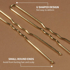 Fandamei black elastics and brown bobby pins spread for secure styling