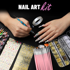Fandamei false nail tips and holder arranged for building press-on sets