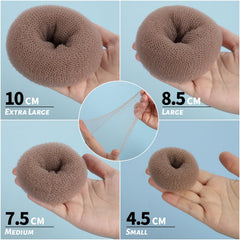 Fandamei four donut sizes displayed to choose perfect bun volume and fit