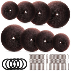 Fandamei front packaging showing brown bun makers and included pins benefits quick styling