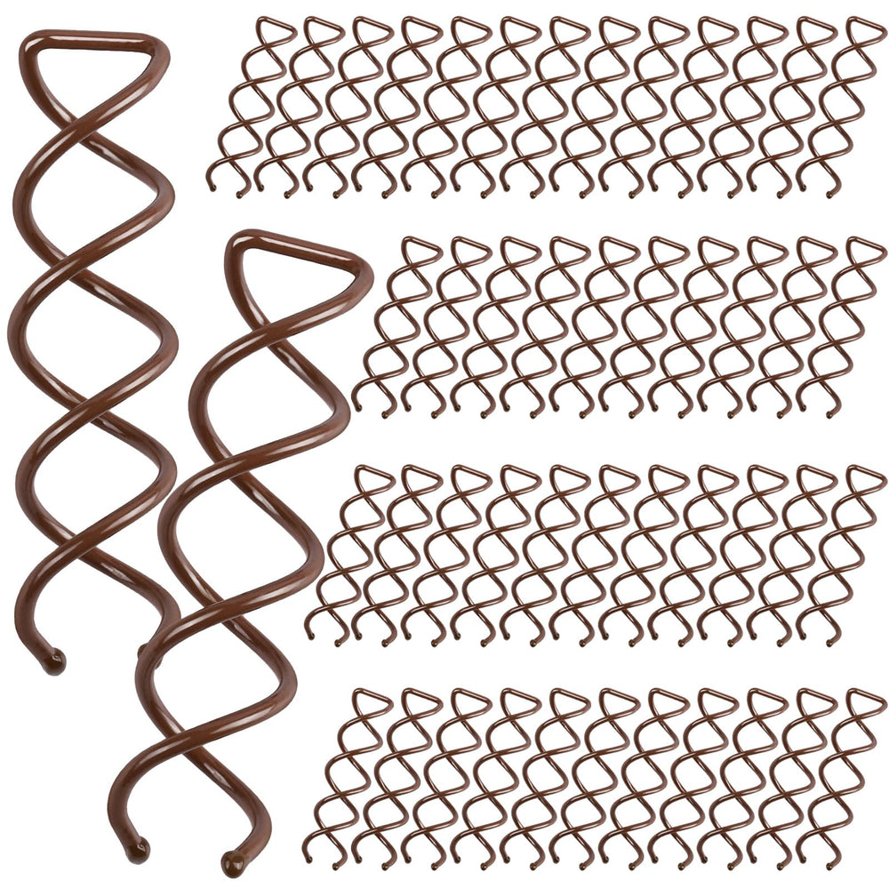 Fandamei front packaging showing 50 brown spiral hair pins and compact supply