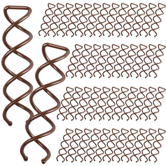 Fandamei front packaging showing 50 brown spiral hair pins and compact supply