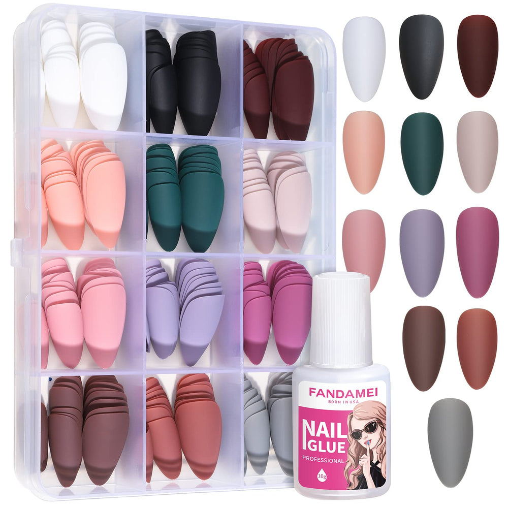 Fandamei front packaging showing 12 color grids and included glue for easy selection