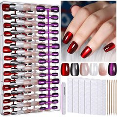 Fandamei front packaging display showing all six nail styles and clip-on box, convenient storage