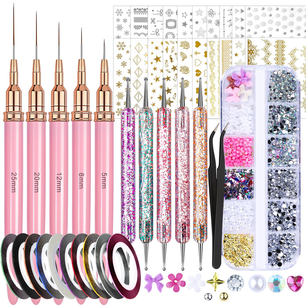 Fandamei front packaging showing full nail art kit and included tools for convenience