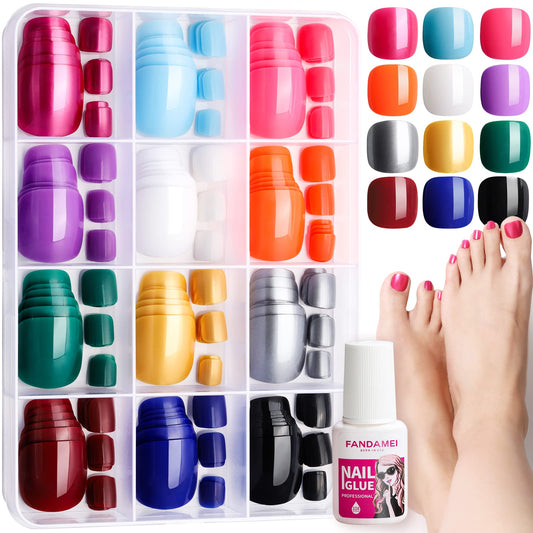 Fandamei front packaging showing 12-color box and nails set for easy selection