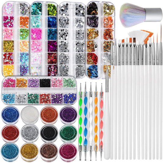 Fandamei front packaging showing complete nail art kit and organized layout for convenience