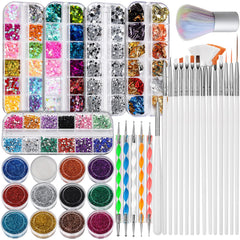 Fandamei front packaging showing complete nail art kit and organized layout for convenience