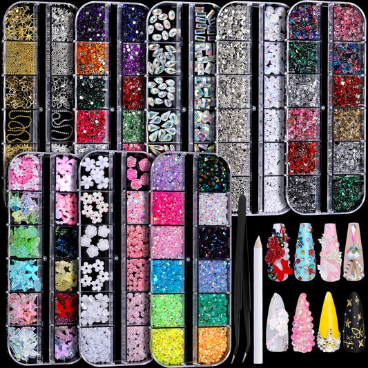 Fandamei front packaging showing eight organized gem boxes and tools for easy selection