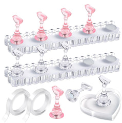 Fandamei front view of acrylic nail stands showing stability and clean presentation