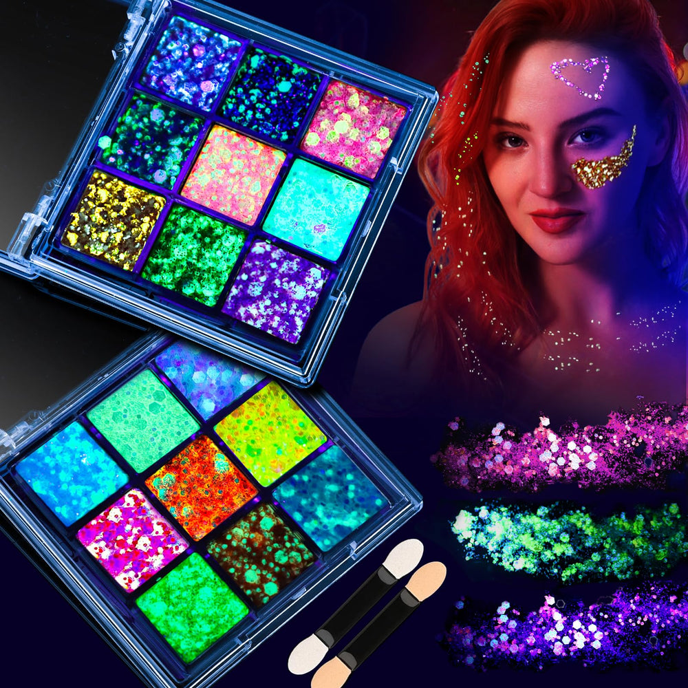 Fandamei front view palettes showing two snap-shut cases and color range benefit