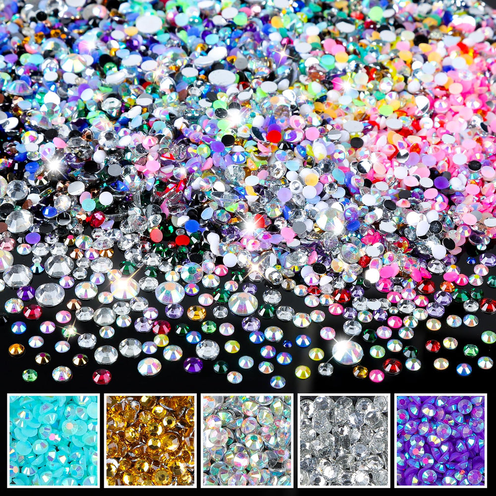 Fandamei close-up of 3mm jelly AB-coated grids highlighting shimmer and easy selection