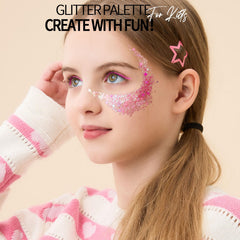 Fandamei used on hair and shoulder showing multi-area versatility and shimmer