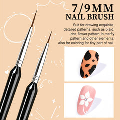 Fandamei in use drawing a thin stripe on nail for accurate long-line performance benefit