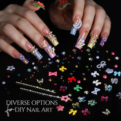 Fandamei metal beads and half-round pearls detail for high-contrast metallic accents