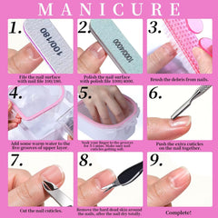 FANDAMEI nail brush and fork in use clearing residue for better product adhesion