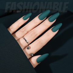 Fandamei nails applied on a hand showcasing natural fit and elegant medium almond shape