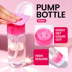 FANDAMEI pump bottle dispensing remover onto wipe for controlled application