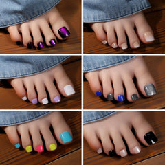Fandamei size comparison chart next to toes showing fit options