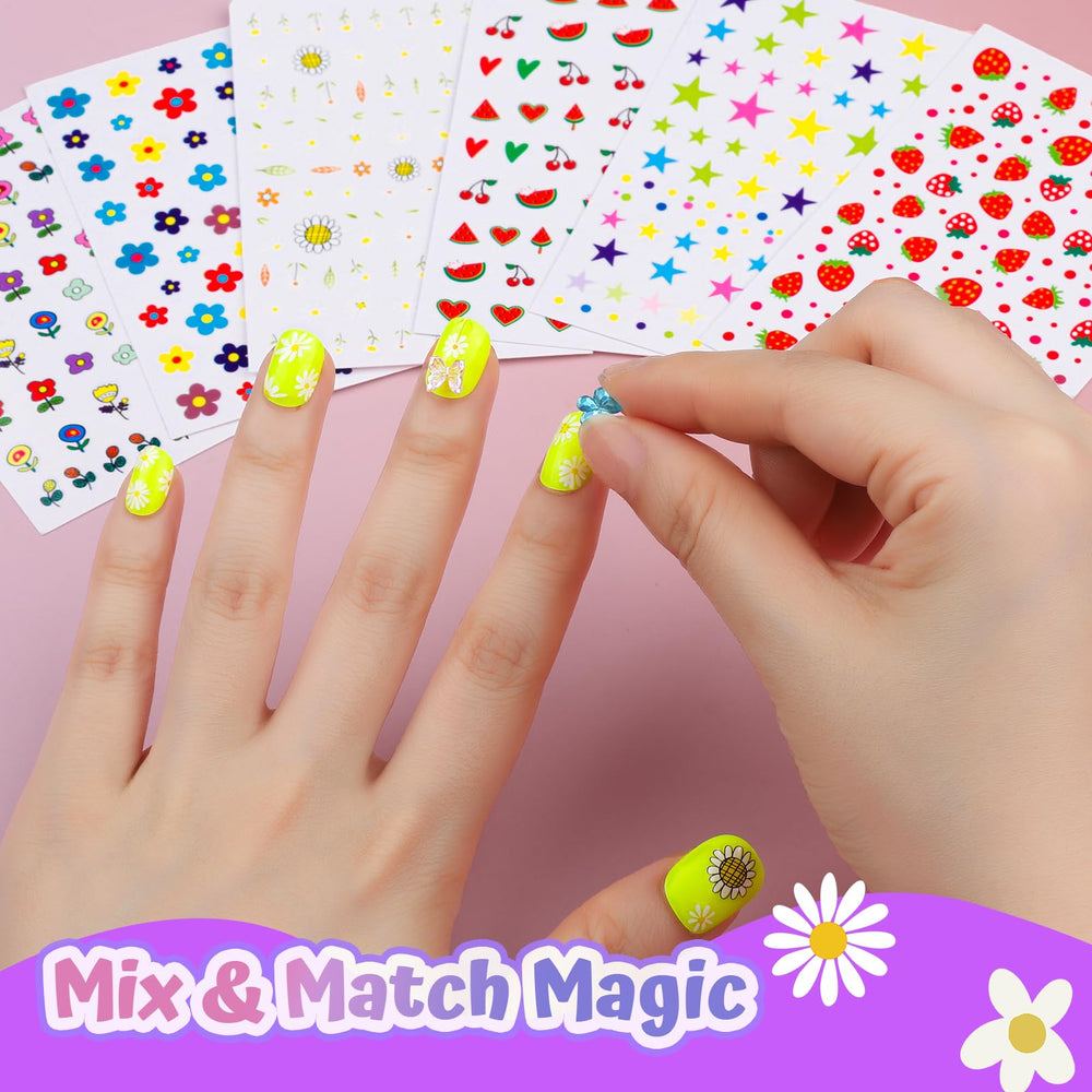 FANDAMEI nail sizes compared on a small hand to show correct fit