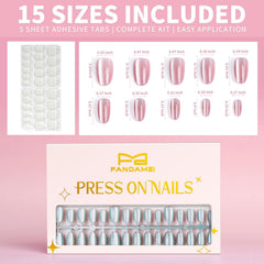 Fandamei size layout showing 15 sizes for precise fit and secure adhesion