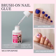 Fandamei toe nails in use at the beach showing durable wear and stylish summer look