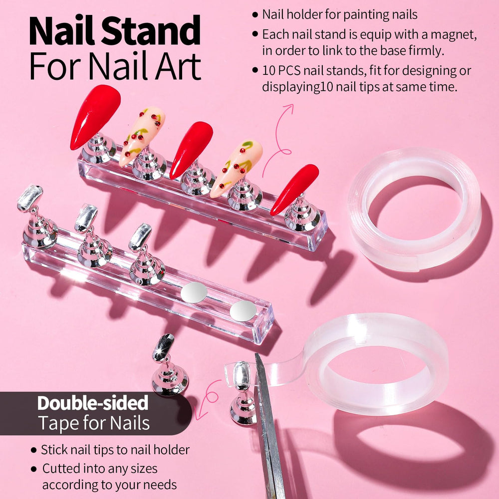 FANDAMEI tools in use on a manicure illustrating efficient workflow for detailed designs