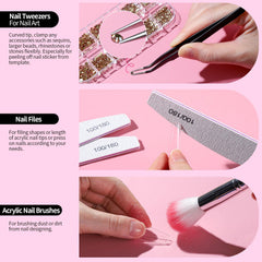 Fandamei tweezers picking rhinestones for precise embellishment