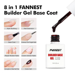FANNEST cherry red open bottle with brush demonstrating easy application benefit