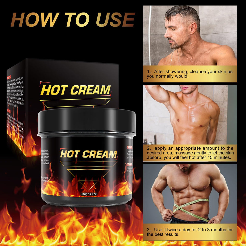 FANSHI cream massaged into thigh showing increased circulation