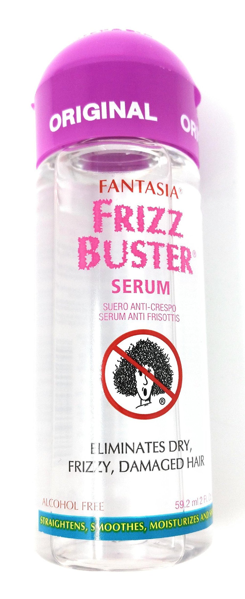 Fantasia Frizz Buster Serum front packaging showing lightweight smoothing benefit