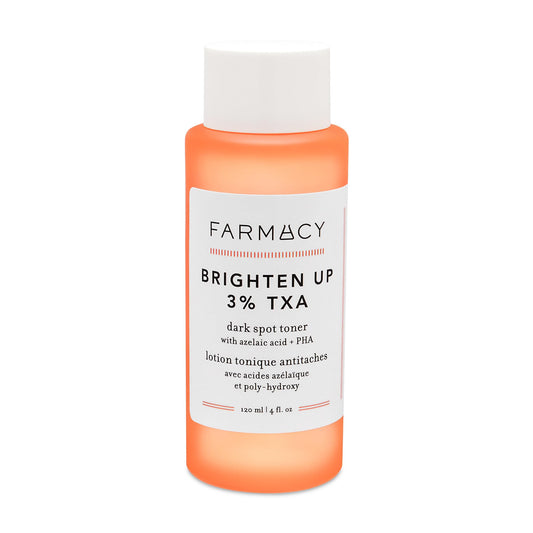 Farmacy front bottle view showing brightening toner packaging and brand clarity