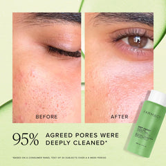 Farmacy Deep Sweep on cotton pad showing easy application and pore cleaning