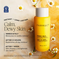 Farmacy essence on cotton pad demonstrating easy application and gentle soothing