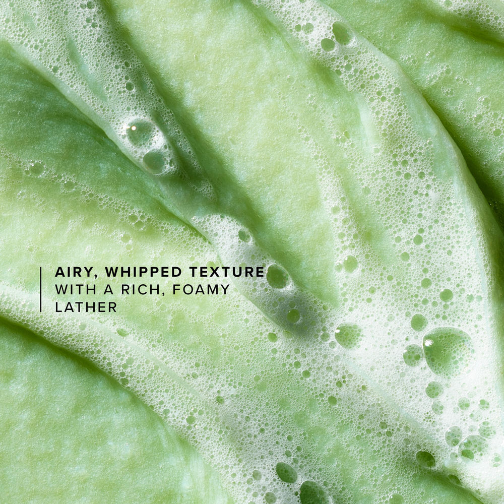 Farmacy green clay ingredient close-up showing clarifying action