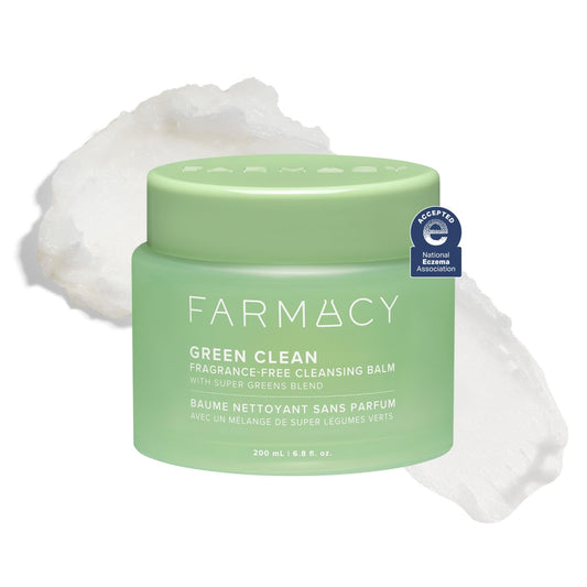 Farmacy Green Clean front jar showing label and clean design for easy identification
