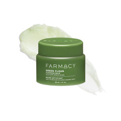 Farmacy jar front view showing product label and compact packaging benefit portability