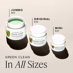 Farmacy Green Clean label and packaging clear view showing formulation benefits and claims