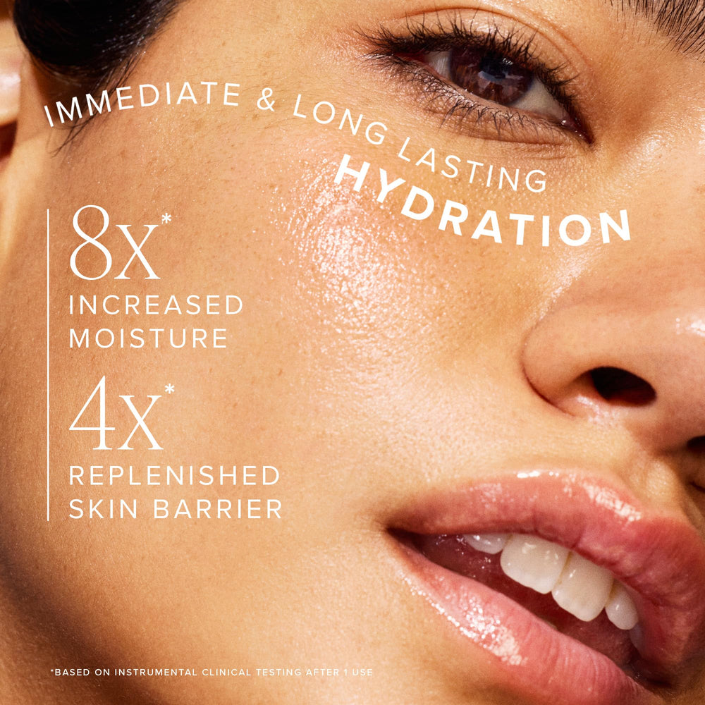 Farmacy ceramide graphic demonstrating barrier support and moisture lock