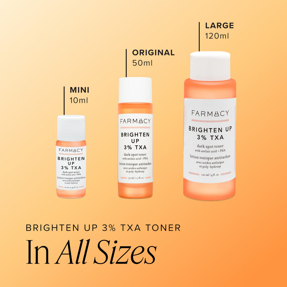 Farmacy toner staged with serum and moisturizer suggesting layering routine