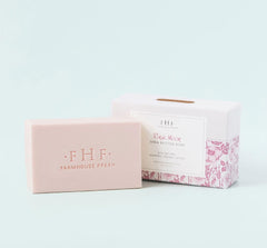 FarmHouse Fresh pink moon front packaging shows pastel floral box and bar, great for gifting