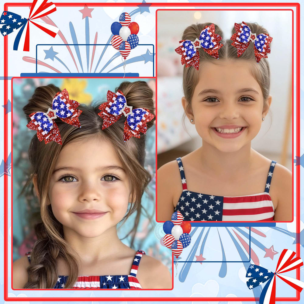 FARSYOD adult wearing bow with casual outfit illustrating versatile patriotic accessory use