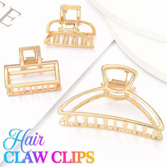 Fashey metal claw clip size comparison showing two clip lengths for versatility
