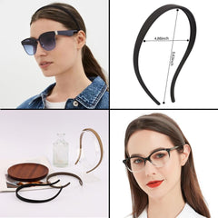 FASOTY model wearing headband with eyeglasses showing comfortable all-day wear