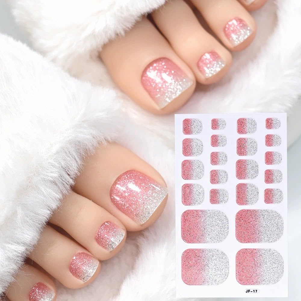 FBABFBUO application on toe being pressed down for bubble-free, quick application